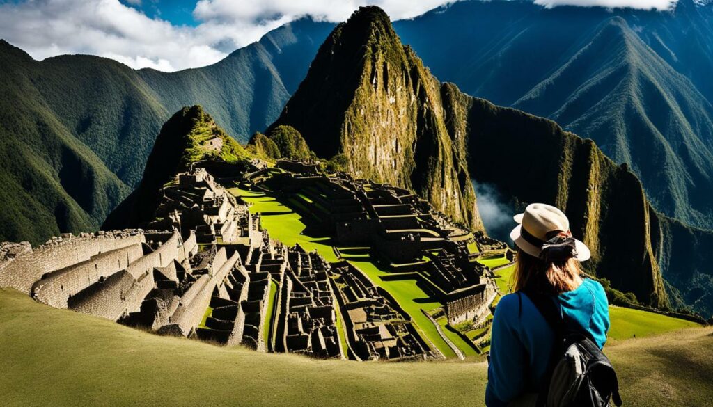 Ana Paula Saenz exploring the ancient ruins of Machu Picchu